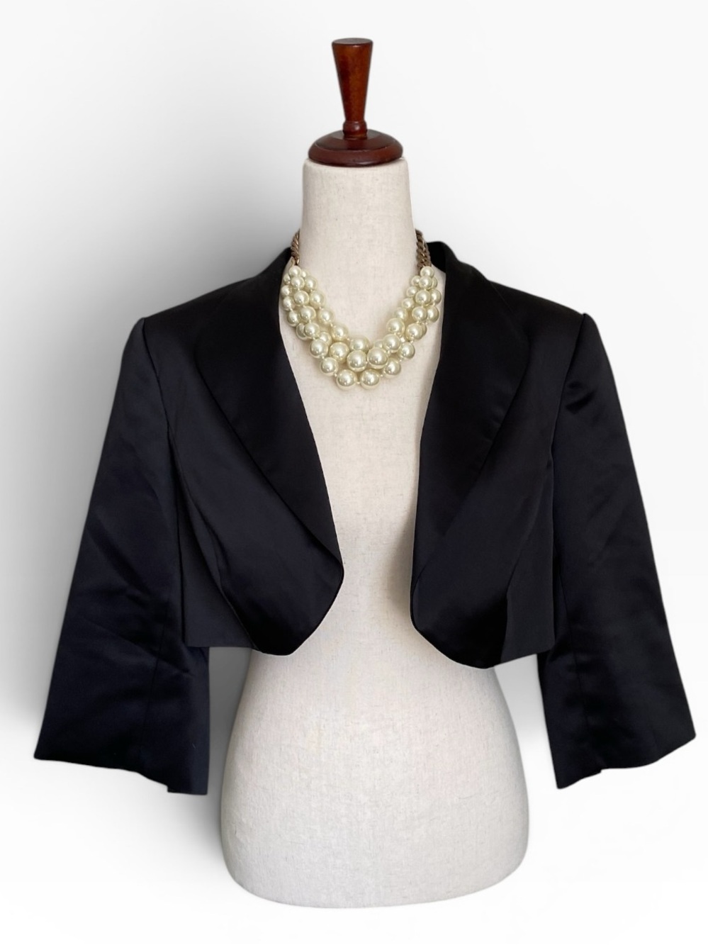 White House Black Market Black Jacket with Label Detail